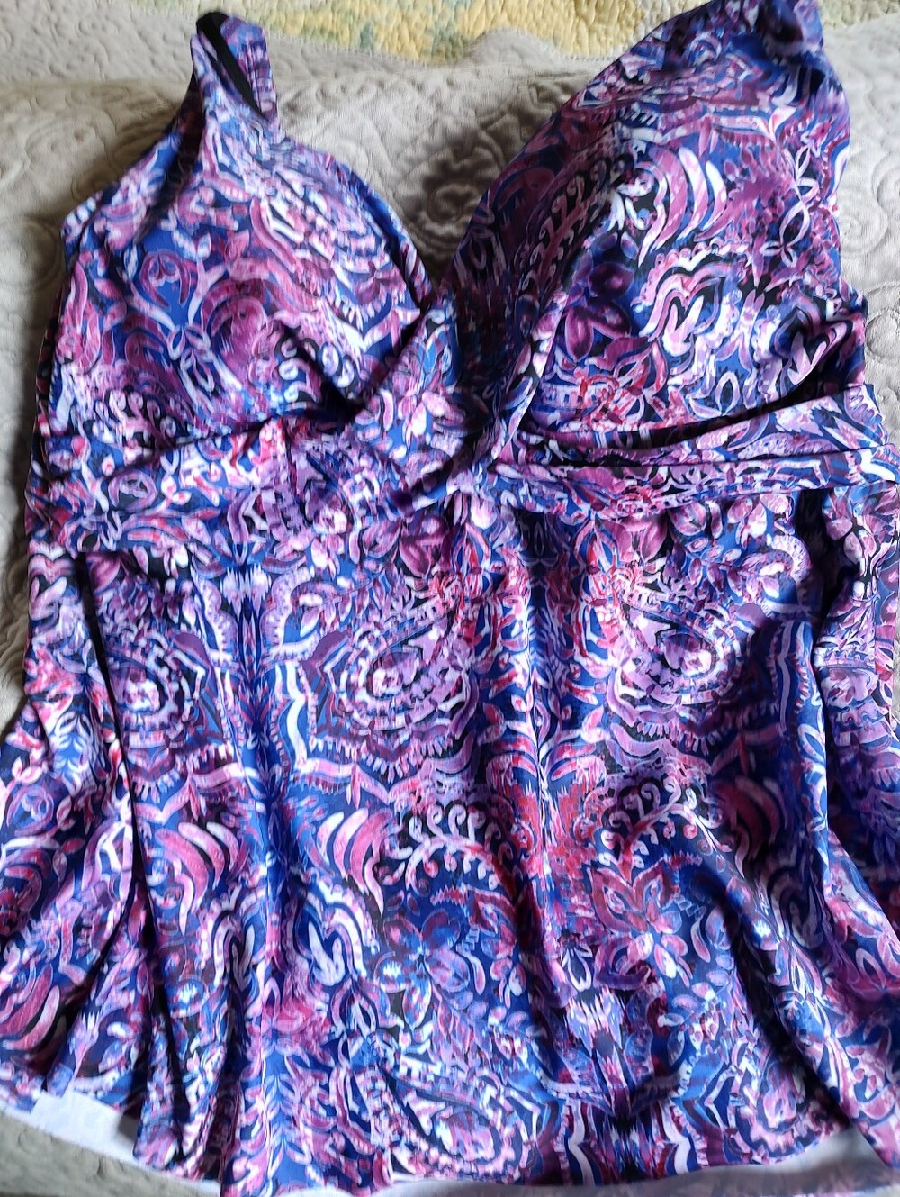BNNU Tankini Top And Black Swim Shorts